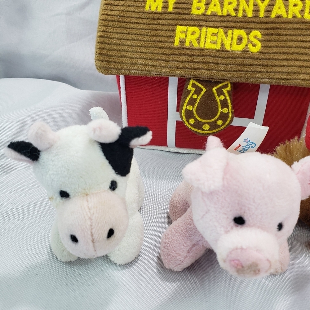 🌞SOLD🌞 Aurora My Barnyard Friends Plush Playset Talking Cow Pig Chicken Duck - Picture 2 of 10